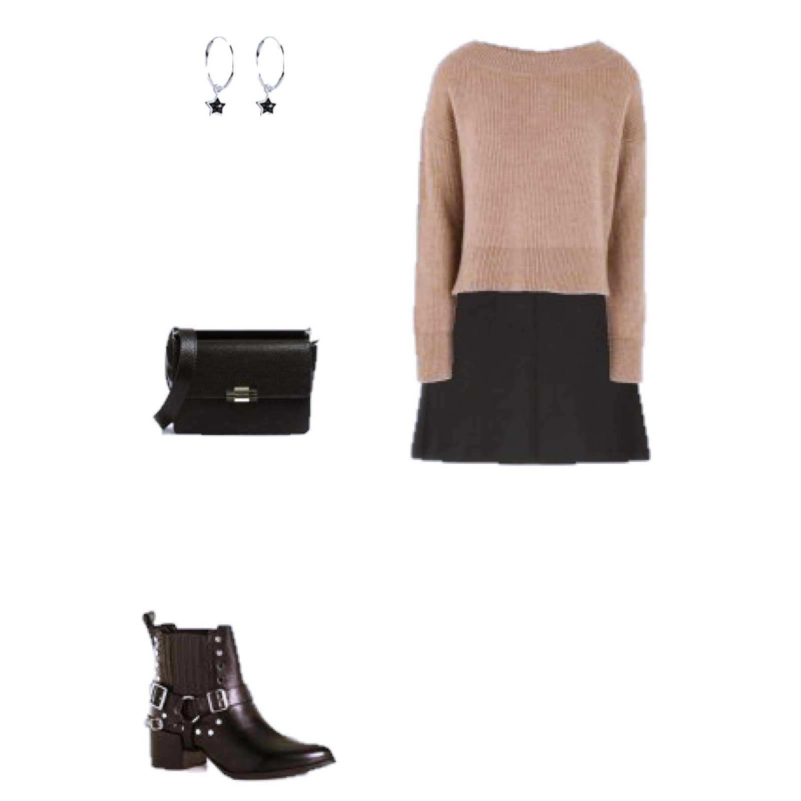 black and camel outfits